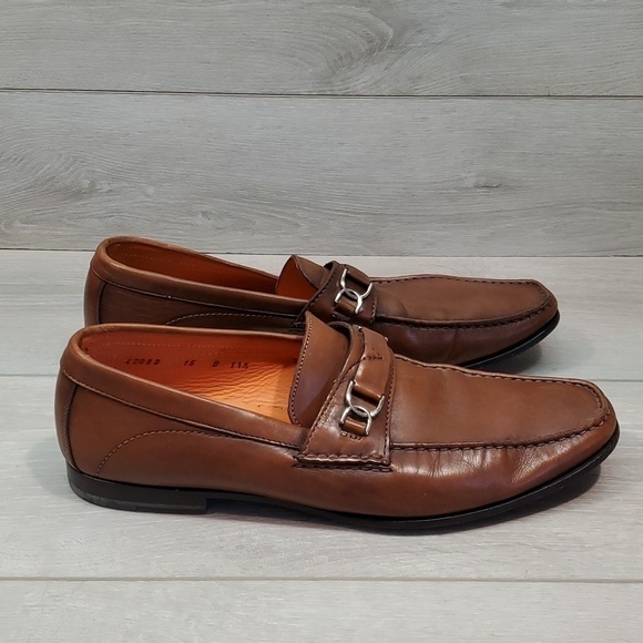 Santoni Mens Leather Oxford 42080 Loafer Dress shoes sz 11.5D Italy main image 12